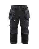 Blaklader 1991 X1900 muške radne hlače 3/4 Denim Stretch – Tamnoplava/Crna