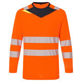Portwest DX416 DX4 Reflektirajuća majica dugih rukava – Narančasta/Crna