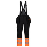 Portwest DX437 DX4 Reflektirajuće zimske hlače s naramenicama, klasa 1 – Narančasta/Crna