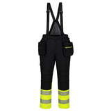 Portwest DX437 DX4 Reflektirajuće zimske hlače s naramenicama, klasa 1 – Žuta/Crna