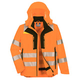 Portwest DX466 DX4 Reflektirajuća jakna 4 u 1 – Narančasta/Crna