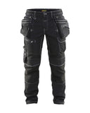 Blaklader 1990 X1900 muške radne hlače Denim Stretch – Crna