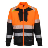 Portwest DX490 DX4 Reflektirajuća majica s visokim ovratnikom i patentnim zatvaračem, klasa 1 – Narančasta/Crna